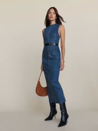 Kendi Denim Midi Dress - Sustainable Denim Reformation at Reformation