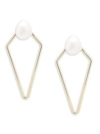 Kendra Scott 14K Goldplated amp Baroque Pearl Earrings on SALE at Saks Off 5th