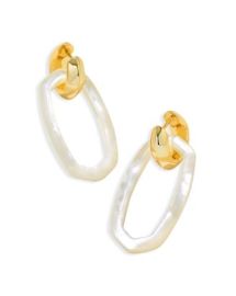 Kendra Scott Danielle Mother Of Pearl Link Charm Huggie Hoop Earrings Bloomingdales at Bloomingdales