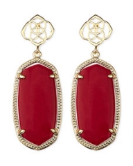 Kendra Scott Debbie Glass Drop Earrings Red at Neiman Marcus