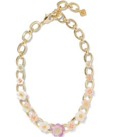 Kendra Scott Deliah Floral Statement Chain Necklace Dillardx27s at Dillards