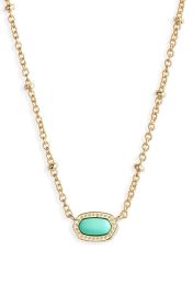 Kendra Scott Elisa Pendant Necklace in Gold Turquoise Variegated at Nordstrom