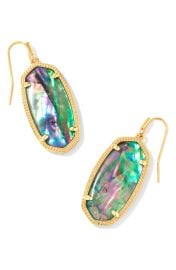 Kendra Scott Elle Filigree Drop Earrings in Bronze Veined Turquoise/Gold  at Nordstrom