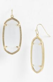 Kendra Scott Elle Filigree Drop Earrings in Bronze Veined Turquoise/Gold at Nordstrom