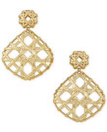 Kendra Scott Gold-Tone Natalie Openwork Drop Earrings   Reviews - Earrings - Jewelry   Watches - Macy s at Macys