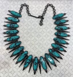 Kendra Scott Gwendolyn Necklace in Variegated Teal at eBay