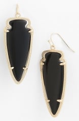 Kendra Scott Skylar Spear Statement Earrings in black at Nordstrom