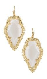 Kendra Scott Tessa Drop Earring in Gold White Mussel at Revolve