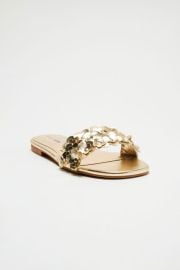 Kendrie Flower Sandals - Gold Fashion Nova at Fashion Nova