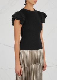 Kenia metallic wool blend top at Harvey Nichols