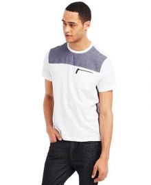 Kenneth Cole Reaction Chambray Crew-Neck T-Shirt at Macys