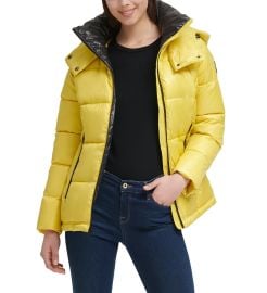 Kenneth Cole Womens Shine Hooded Puffer Coat  Reviews - Coats  Jackets - Women - Macys at Macys