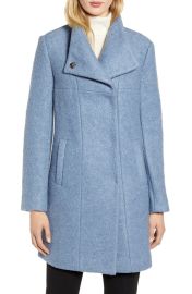 Kenneth Cole Wool Blend Boucl Coat in Periwinkle at Nordstrom Rack