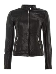 Kenneth Cole Zip up leather jacket at House of Fraser