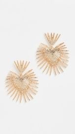 Kenneth Jay Lane Gold Fan Drop Post Earrings at Shopbop