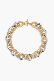 Kenneth Jay Lane Gold and Silver Link Necklace at The Outnet