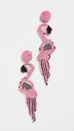 Kenneth Jay Lane Pink Flamingo Earrings at Shopbop