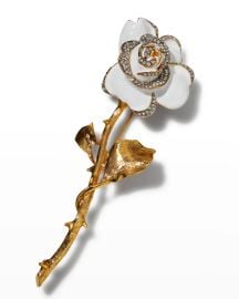 Kenneth Jay Lane Rhinestone amp Enamel Flower Pin at Neiman Marcus