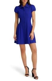 Kensie Puff Sleeve Stretch Woven Minidress in Cobalt at Nordstrom Rack at Nordstrom Rack