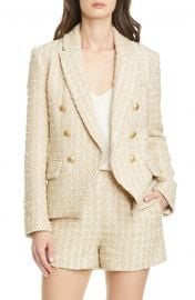 Kenzie Double Breasted Metallic Tweed Blazer by LAgence at Nordstrom