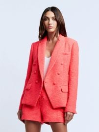 Kenzie Tweed Blazer in Diva Pink  at L'AGENCE