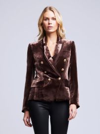 Kenzie Velvet Blazer in Chocolate ndash at LAgence