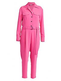 Kenzo - Belted Crepe Jumpsuit at Saks Fifth Avenue