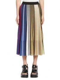 WornOnTV: Sara’s colorblocked striped midi skirt on GMA Strahan and ...