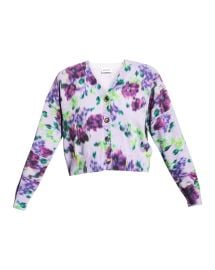 Kenzo Blurred Flowers Cardigan at Neiman Marcus