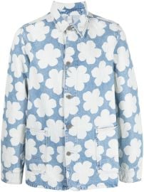 Kenzo Floral Denim Workwear Jacket at Farfetch