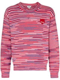 Kenzo Logo Patch Stripe Jumper - Farfetch at Farfetch