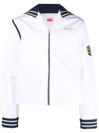 Kenzo Sailor Logo Appliqu Cotton Jacket at Farfetch