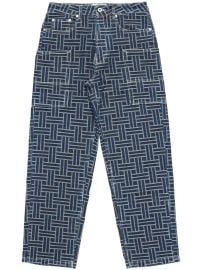 Kenzo Weave Cargo Jeans Blue at Farfetch