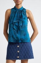 Keoni Floral Satin Burnout Top at Nordstrom Rack