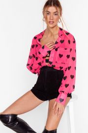 Key to My Heart Chiffon Button-Down Shirt at Nasty Gal