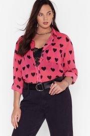 Key to My Heart Plus Chiffon Shirt at Nasty Gal