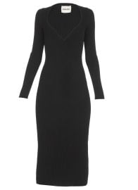 Khaite Alessandra Long Sleeved Midi Dress at Cettire