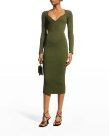 Khaite Alessandra Ribbed Midi Dress at Neiman Marcus