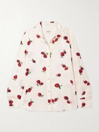 Khaite Argo printed silk twill shirt at Net a Porter