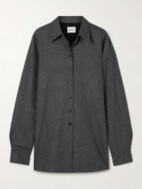 Khaite Auryn Wool Shirt and August Pleated Pants at Net a Porter
