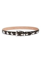 Khaite Benny Stud Patent Leather Belt at Nordstrom
