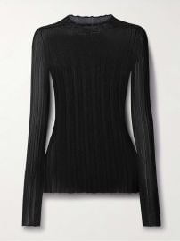 Khaite Cosette Top in Black at Net a Porter