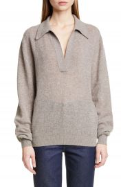 Khaite Jo Stretch Cashmere Polo Sweater   Nordstrom at Nordstrom