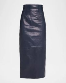 Khaite Loxley Leather Pencil Maxi Skirt at Neiman Marcus
