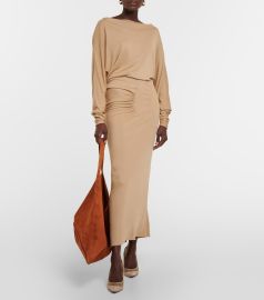 Khaite Oron gathered stretch jersey gown at Mytheresa