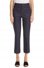 Khaite Raquel Crop Flare Jeans   Nordstrom at Nordstrom