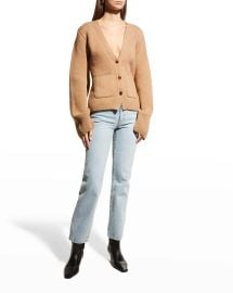 Khaite Scarlet Cashmere Cropped Cardigan at Neiman Marcus