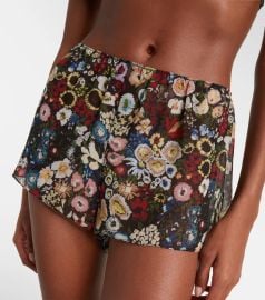 Khaite Tilly floral silk pajama shorts at Mytheresa