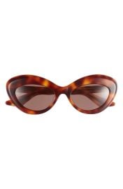 Khaite x Oliver Peoples 1968C 53mm Oval Sunglasses in Dark Brown at Nordstrom