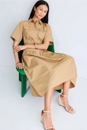 Khaki Belted Shirt Dress at Rent the Runway